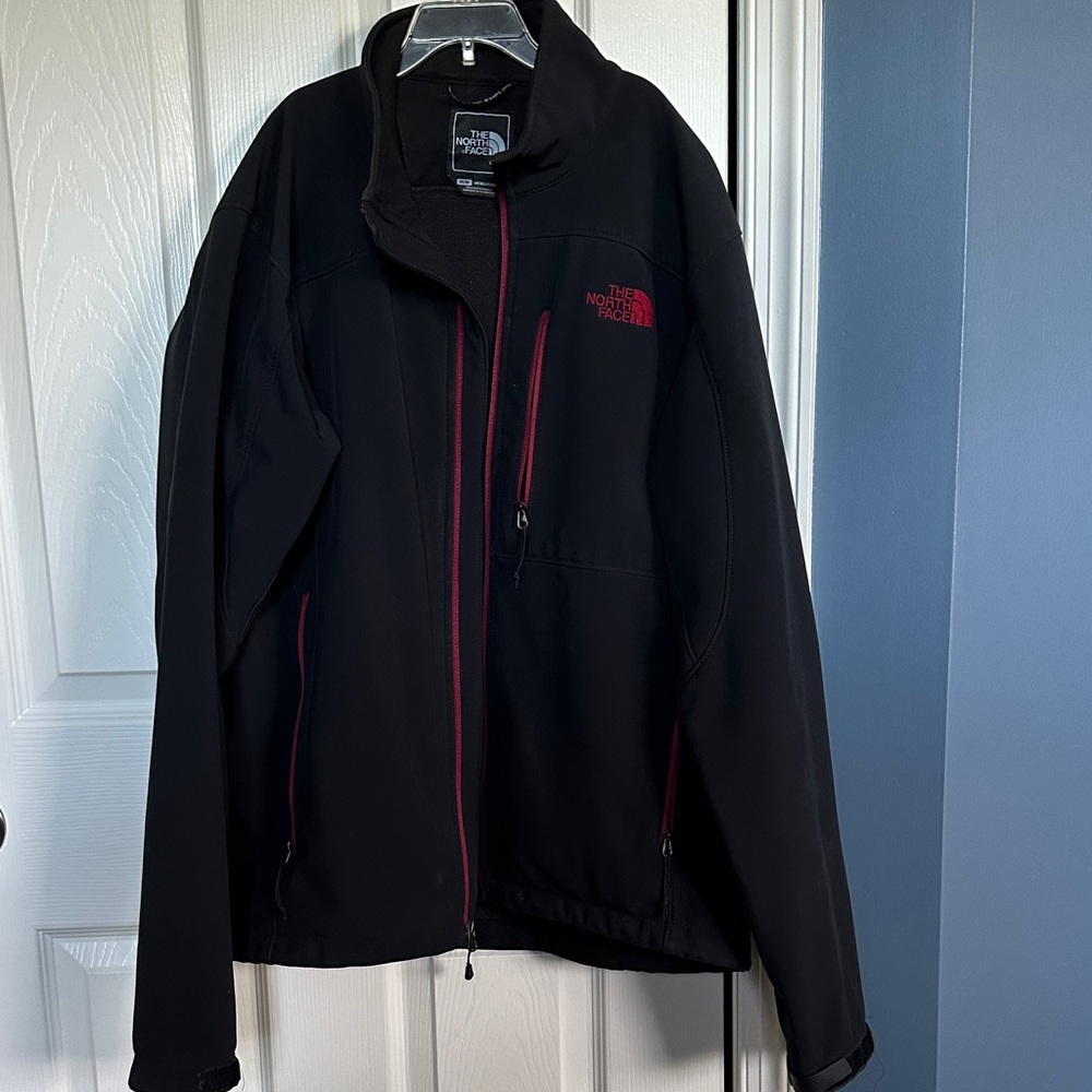 The North Face Men's Black and Red Performance Jacket - Size Medium